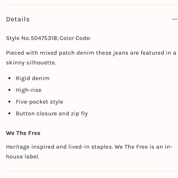 Free People Patchwork Denim High Rise Pieced Jeans - Picture 4 of 15